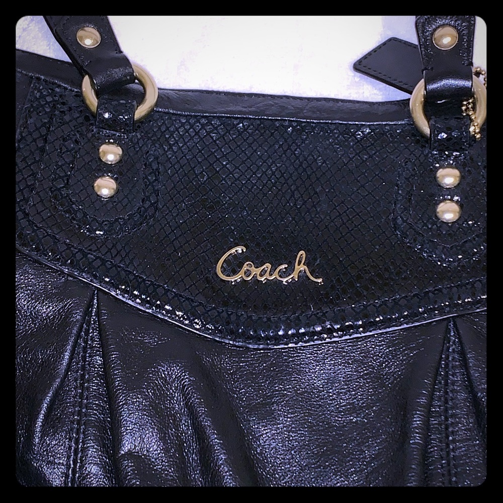 Black Leather Coach Purse